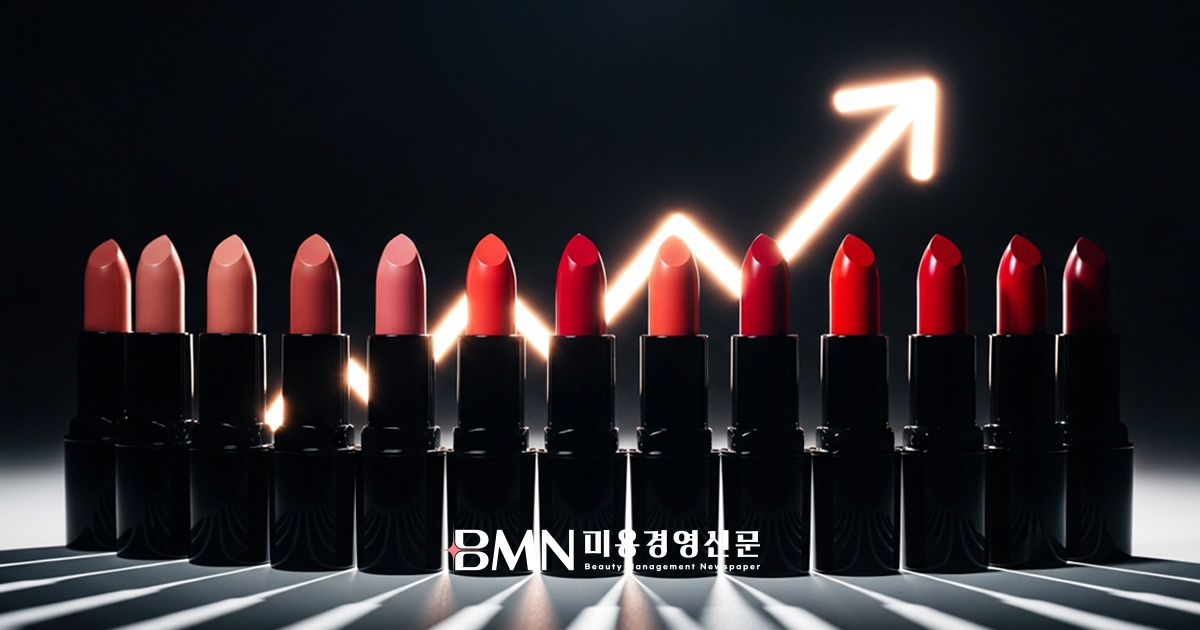 립스틱 가격 상승 흐름을 보여주는 이미지