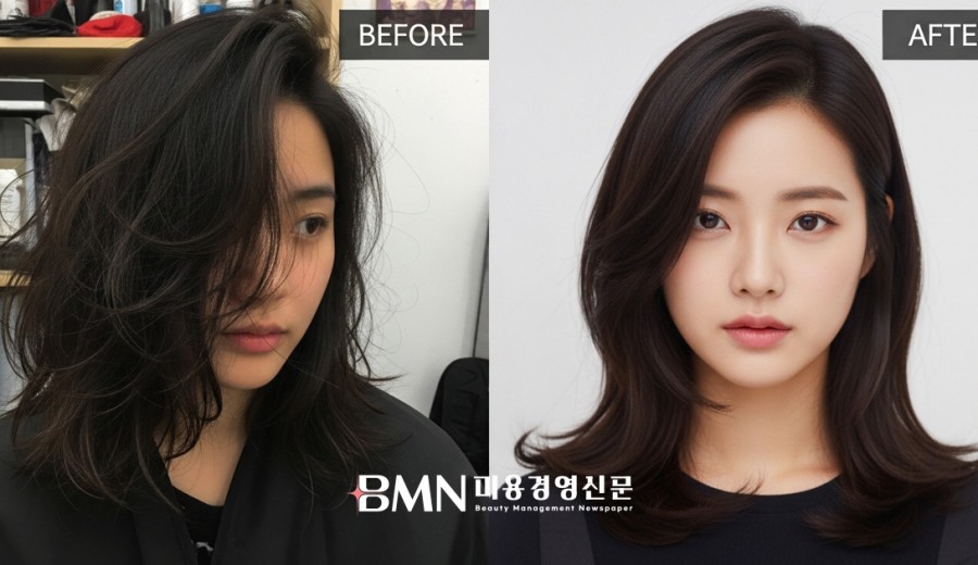 미용대학 입시 포트폴리오 before after 구성 비교 예시