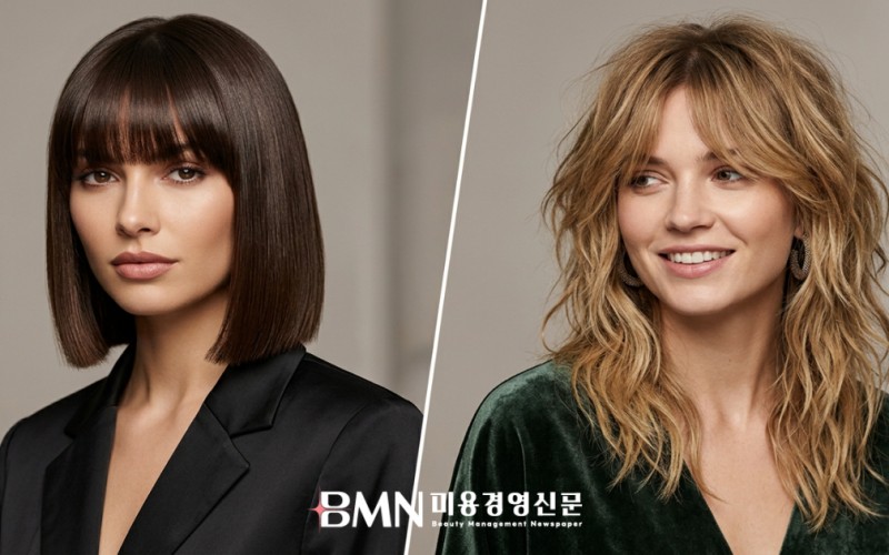 기하학적 정밀함과 자유로운 텍스처의 공존: 2026 헤어 커트 패러다임을 이끄는 두 축